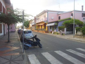 Huvudgatan i Sant'Anna Arresi